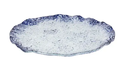 [P605030B] Plato llano Murano cobalto 28x2 cm