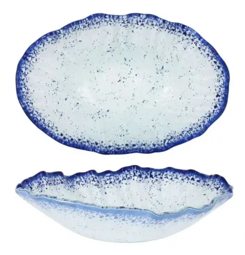 [P605100B] Fuente oval cobalto 26x18x5 cm