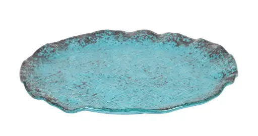 [P605030C] Plato Murano turquesa 28x2 cm