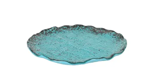 [P605031C] Plato postre Murano turquesa 20 cm