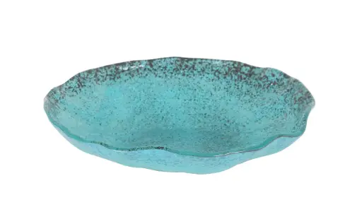 [P605036C] Ensaladera Murano Turquesa 25X5 Cm.