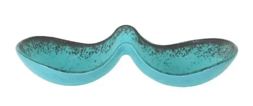 [P605120C] Zz26 Bol Degustacion Doble Turquesa 11X25X4 Cm.         