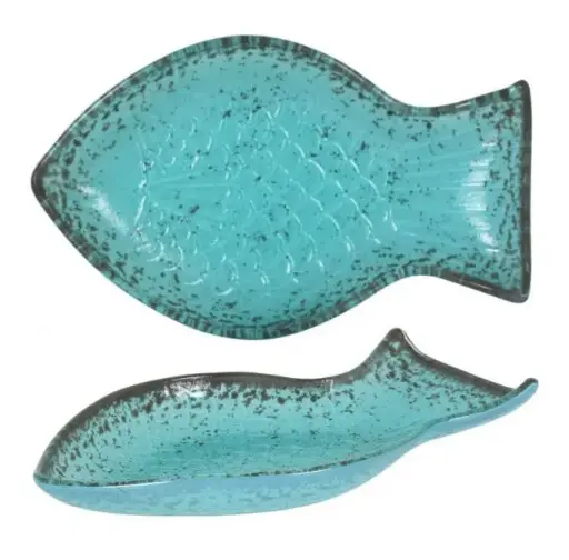 [P605098C] Fuente Pez turquesa 20x12,5x2 cm