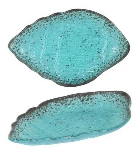 [P605095C] Fuente Caracola turquesa 21,5x14x2 cm