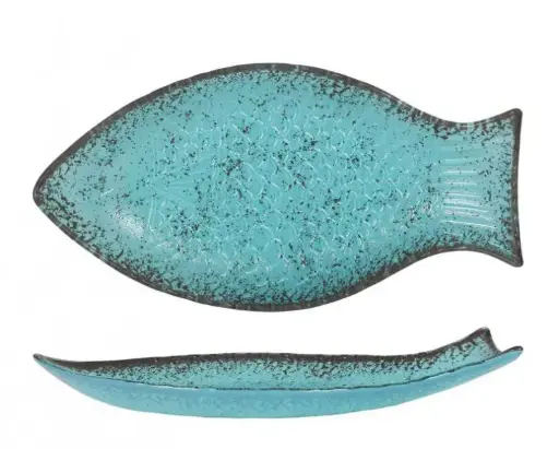 [P605094C] Zz26 Fuente Pez Turquesa 31X16X4 Cm.