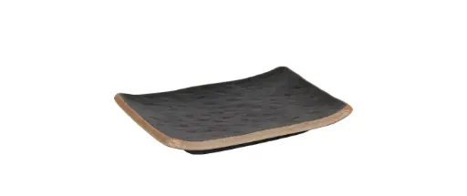 [P965015] Fuente rectangular Sucro negra 17x12x2,5 cm