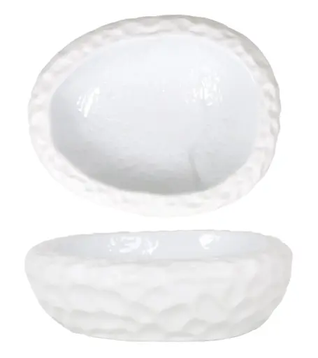 [P997008A] Plato oval Teide blanco 20x16x6 cm