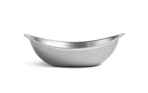 [P266011] Bol Oval Vintage Inox. 16X11 Cm.