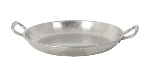 [P1501010A] Cazuelita plata vieja de acero inoxidable VINTAGEØ17x2,5 cm