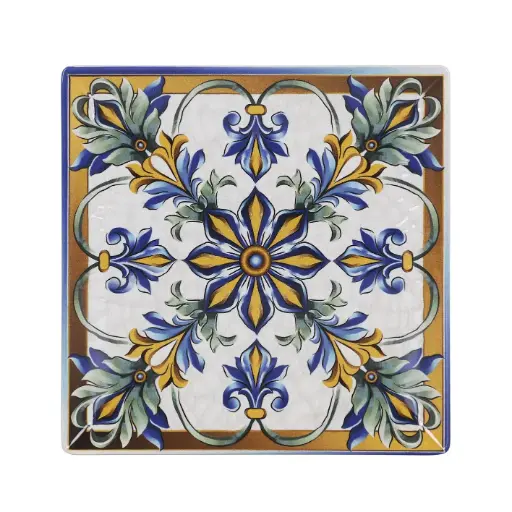 [B2974Y1] Plato llano Stonware Bizancio 24x24x2 cm