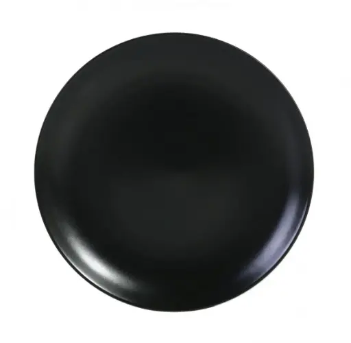 [B758036] Plato llano Infinity Stonware negro 26x2,5 cm