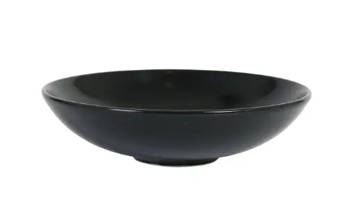 [B758038] Plato hondo Infinity Stonware negro 19,5x5 cm