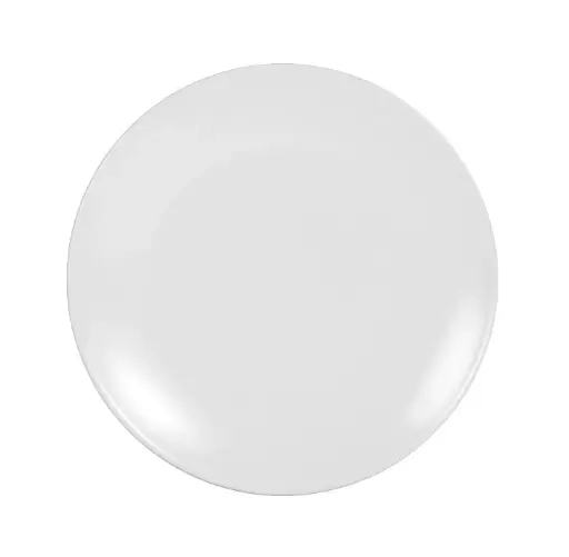 [B758030] Plato postre Infinity Stonware blanco 20x2 cm