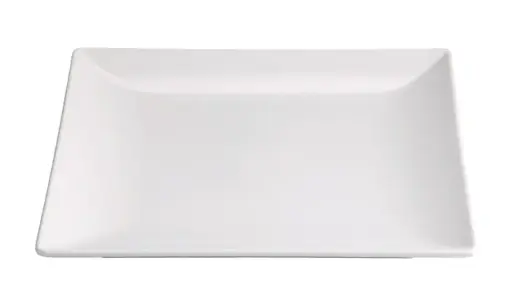 [B2974] Plato llano Ming II Stonware blanco 24x24x2,5 cm