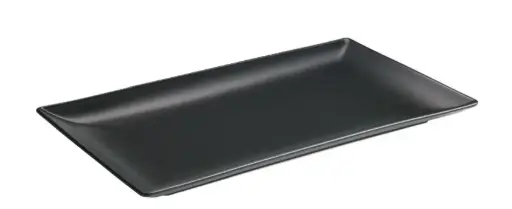 [B2976-2] Fuente rectangular Ming II Stonware negra 30x15 cm