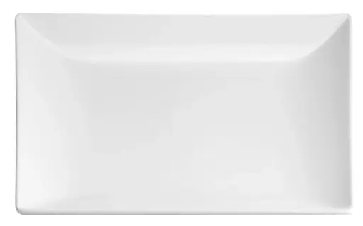 [B758007-1] Fuente rectangular Ming II Stonware blanco 20x13x2 cm