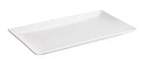[B2973-2] Fuente rectangular Ming II Stonware blanco 30x15x2 cm