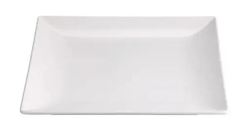 [B2975] Plato postre Ming II Stonware blanco 21x21x2 cm