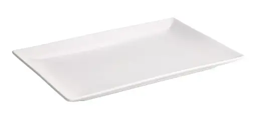 [B2882] Fuente rectangular Ming II Stonware blanca 30x20x2,5 cm