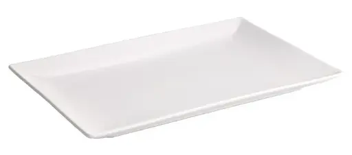 [B2767] Fuente rectangular Ming II Stonware blanca 34x22x2,5 cm