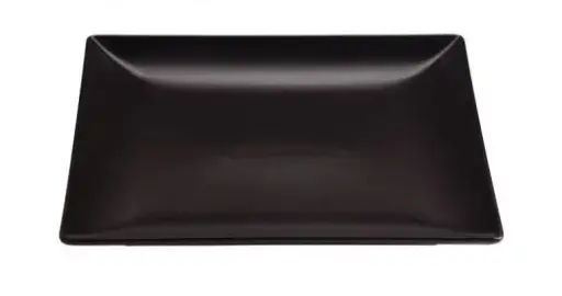 [B2772] Plato postre Ming II Stonware negro 18x18 cm