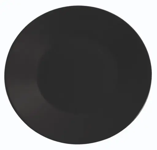 [B2980] Plato llano The Reserve Stonware negro 25x2,7 cm