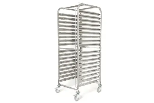 [11770] Carro GN 2/1 de acero inoxidable 18 guías 59x67x173,5 cm