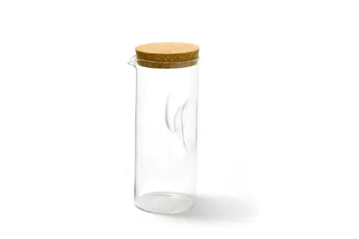 [10807] Jarra Cristal Tapa Corcho 1,8 L.