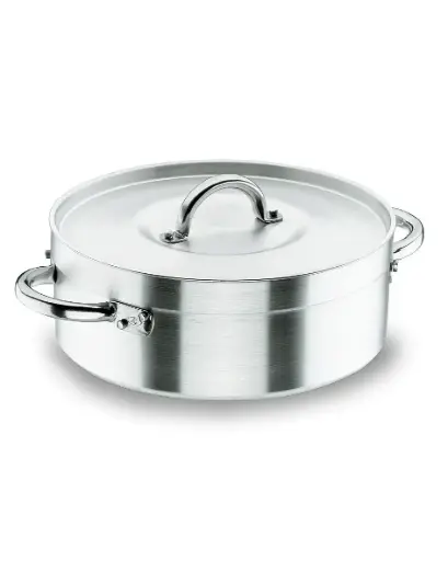 [20030] Cacerola Baja Chef Aluminio C/Tapa 30 Cm.