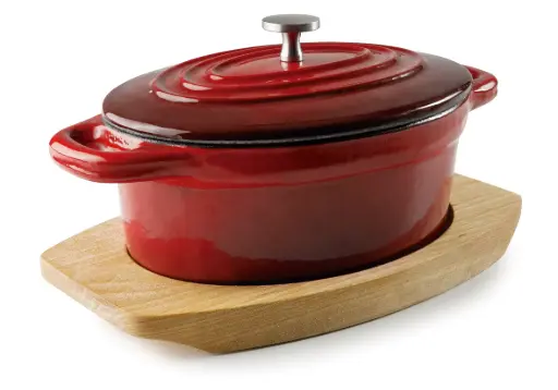 [25857] Cacerola C/Tapa Oval Magma Red 13X10Cm
