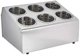 [33126] Organizador Cubiertos 6 Orificios C/Vasos Inox. 