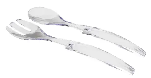 [62399] Juego tenedor y cuchara ensalada acrilicos 30 cm