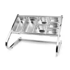 [66245] Soporte Cubetas Gn. Inox. Simple