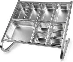 [66246] Soporte Cubetas Gn. Inox. Doble