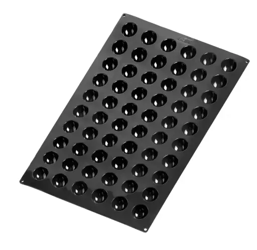 [66747] Molde silicona Semiesfera 60 cavidades 42x20 mm Black 60x40 cm