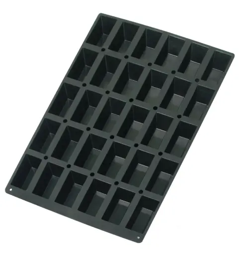[66769] Molde Silicona Cake 30 Cavidades 99X49X30 Mm. Black 60X40 Cm.