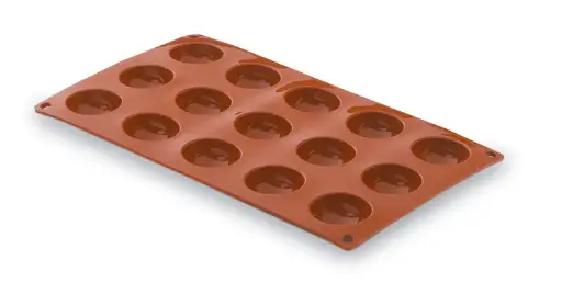 [66801] Molde Silicona Semiesfera 15 Cavidadades 40X20 Mm.