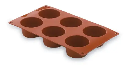 [66805] Molde Silicona Muffin 6 Cavidadades 70X40 Mm.