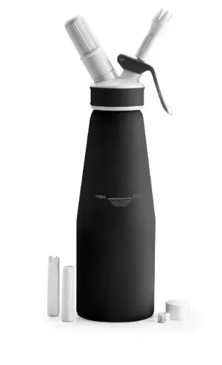 [68605] Sifón crema aluminio negro 1,0 l
