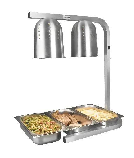 [69061] Lampara Buffet Infrarrojos Doble 550 W.  