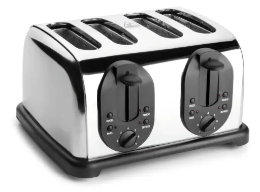 [69064] Tostador 4 Ranuras de acero inoxidable 1450-1750 W