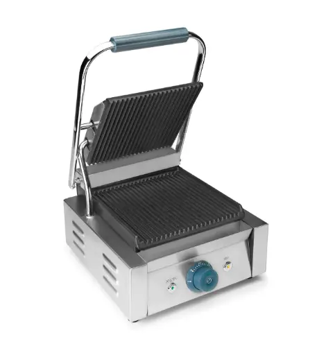 [69166] Plancha Asar Electrica Con Tapa Acanalada 2.2 Kw. 31X31X20 Cm.